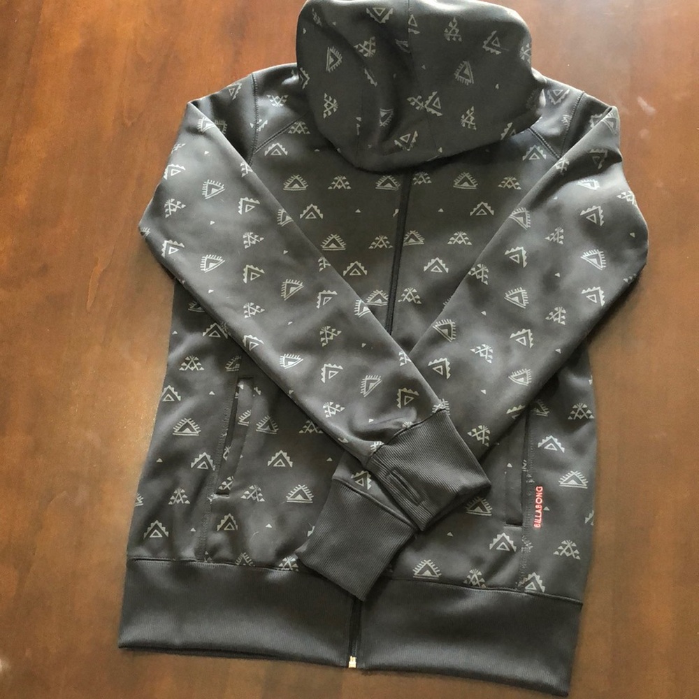 Billabong Front Zip Hoodie. Black/Gray. Women’s large. Very good used condition